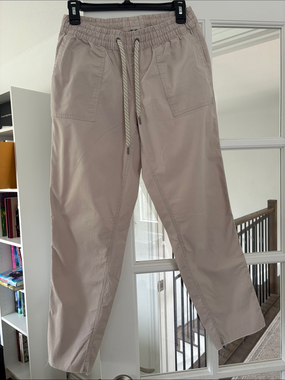 Drawstring Joggers in Light Taupe